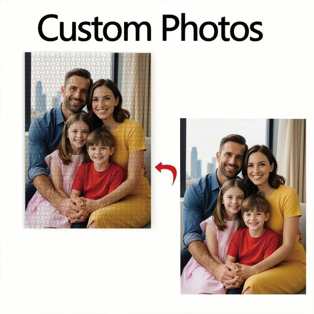 35/300/500/1006pcs Personalized Custom Photo Puzzle Family Photos for Adults Kids Toys Handmade Gifts