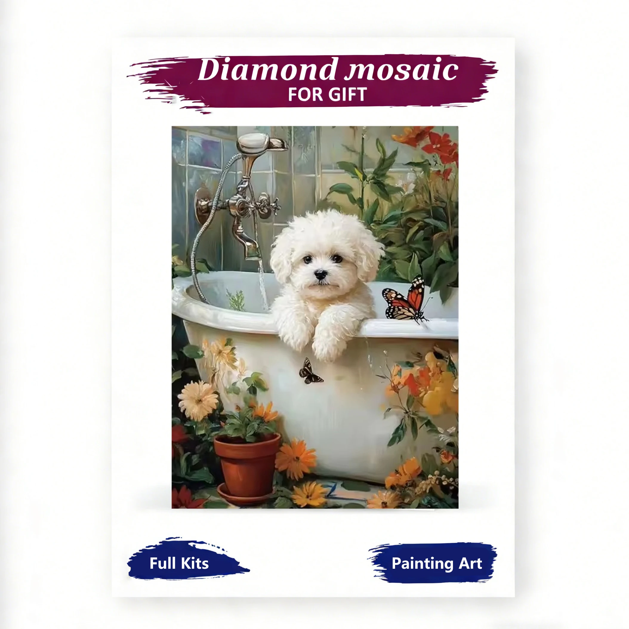 AZQSD Diamant-Mosaik Hunde-Stickerei im Angebot Personalisierte Geschenke Handgefertigtes Diamant-Malset Komplettes Kit Heim-Kunsthandwerk