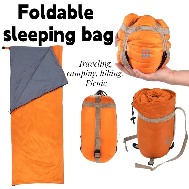 

Сверхлегкий спальный мешок-конверт для взрослых, кемпинга, пешего туризма, путешествий, пляжа, уличного спального коврика 190x75 см, компактный портативный
