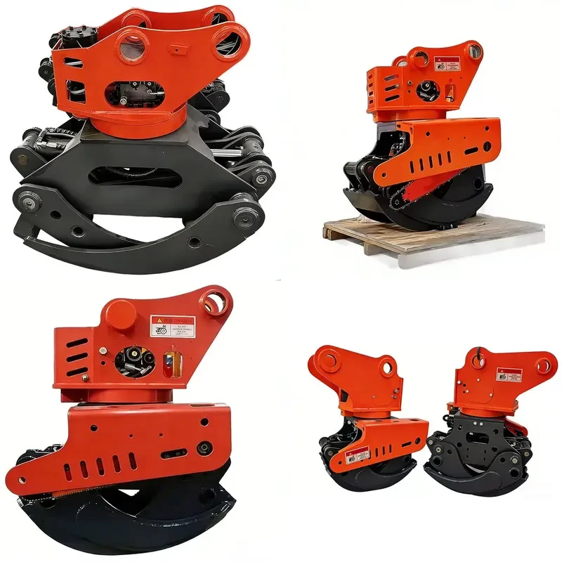 for 6 Ton Excavator Gear Clip Saw Logger 360 Degree Rotating Wood Grabber Construction Agricultural Engine High Quality