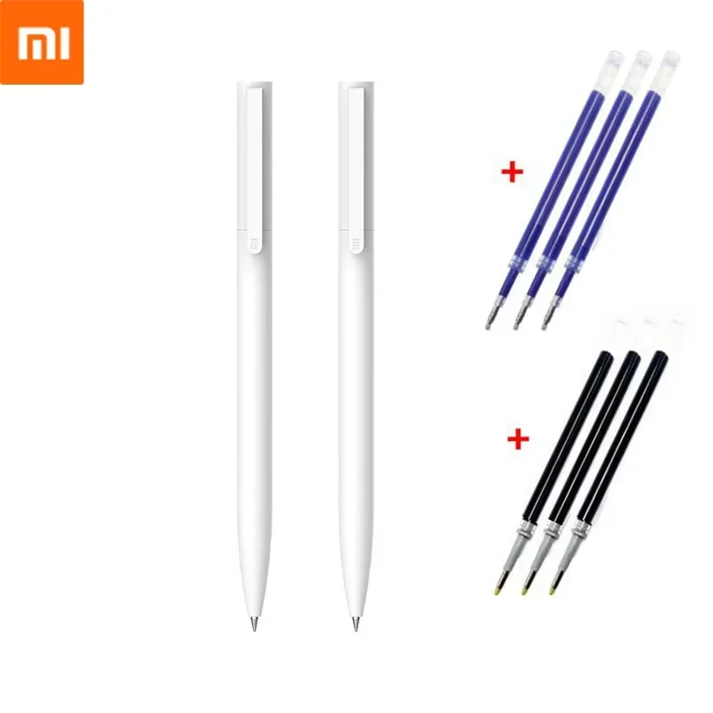 Original Xiaomi Gel Pen Mijia Mi Signing Pen Pучка Caneta Stylo 0.5MM PREMEC Smooth Switzerland Refill Office School Supplies