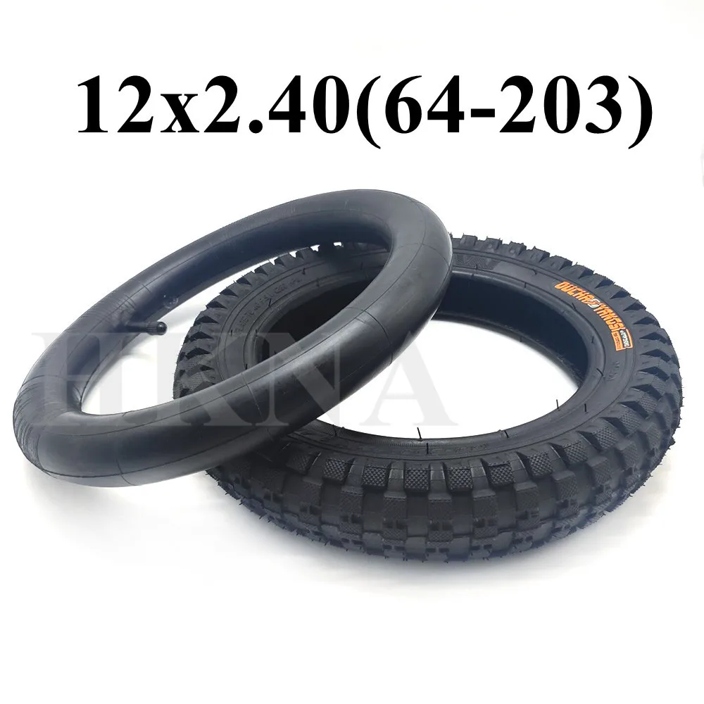 12 Inch Bicycle Tire 12x2.40(64-203) Inner and Outer Tyre 12x2.4 Inflation Tire for Kids Bike Children's Bicycle Parts