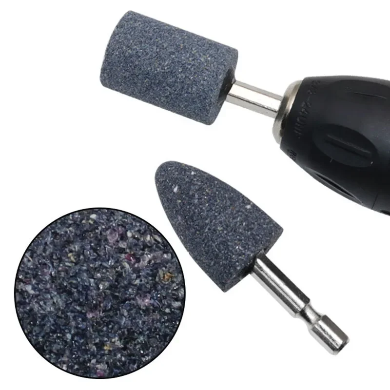 1Pcs 25/30mm Hexagonal Sharpening Head 6.35mm Shank Grinding Wheel Portable Grinding Drill Power Tool Accessories