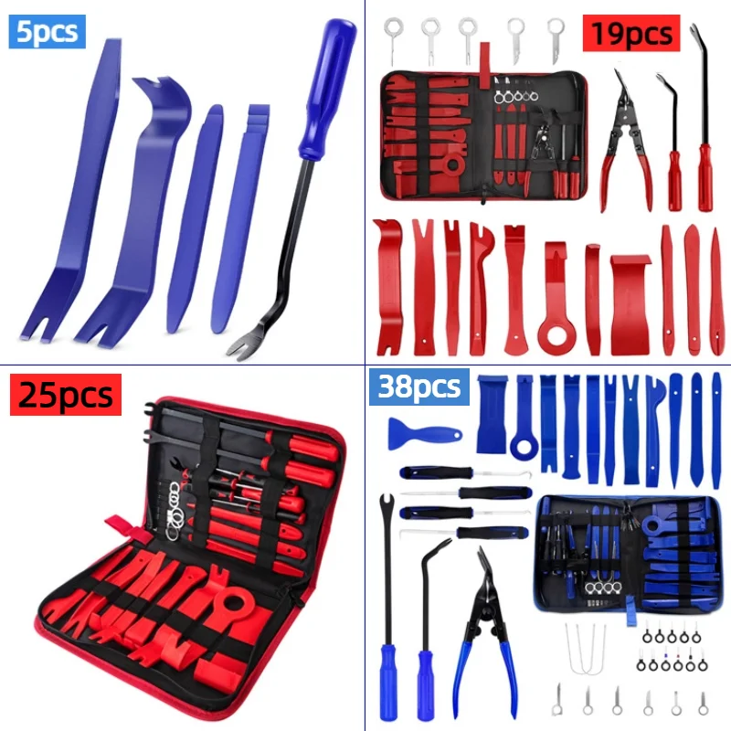 Hand Tool Set Pry Disassembly Tool Interior Door Clip Panel Trim Dashboard Removal Tool Kit Auto Car Opening Repair Tool Set