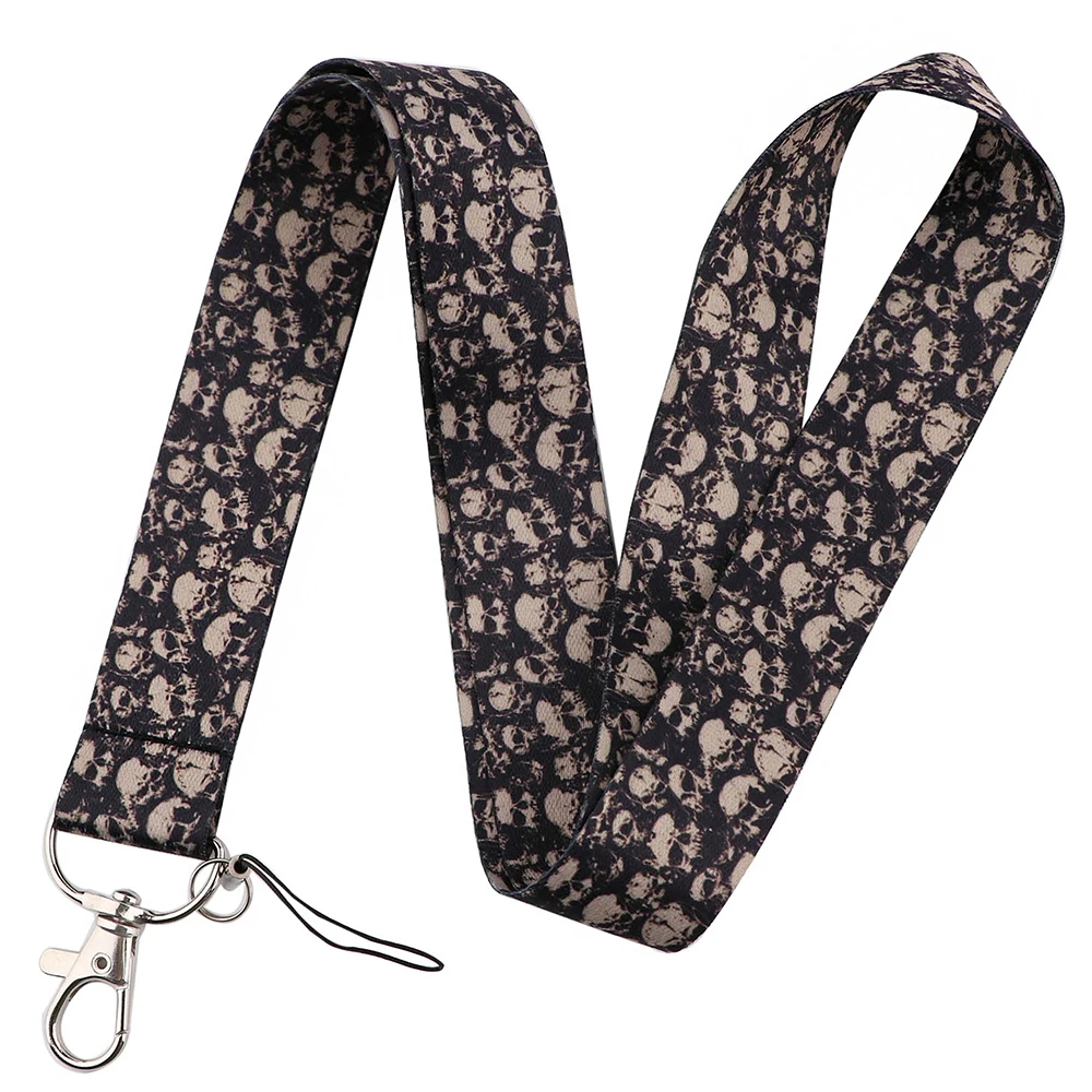 

ER1771 Halloween Gift Skull Gothic Style Key Chain Lanyard Neck Strap For USB Phone Keys ID Card Personality Lanyards