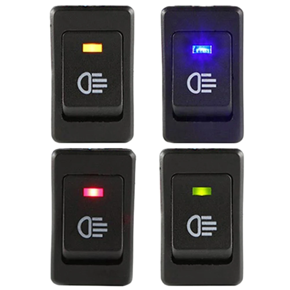 

4PCS ASW17D Rocker Switch 2 Position ON/OFF 4 Pin with LED 12V 35A Compatible with Vehicle Fog Lamps and Work Lights