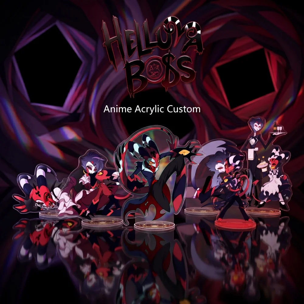 Helluva Boss Acrylic Stand Keychain Stolitz Fizzarozzie Blitzø Striker Character Merch Custom