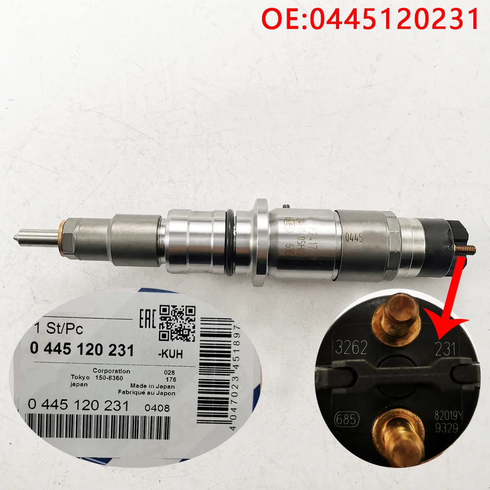 For 5263262 0445120231 0445120059 6754-11-3011 6156-11-3100 Genuine PC200-8 6D107 QSB4.5 QSB6.7 fuel injector PC200-8 S6D107