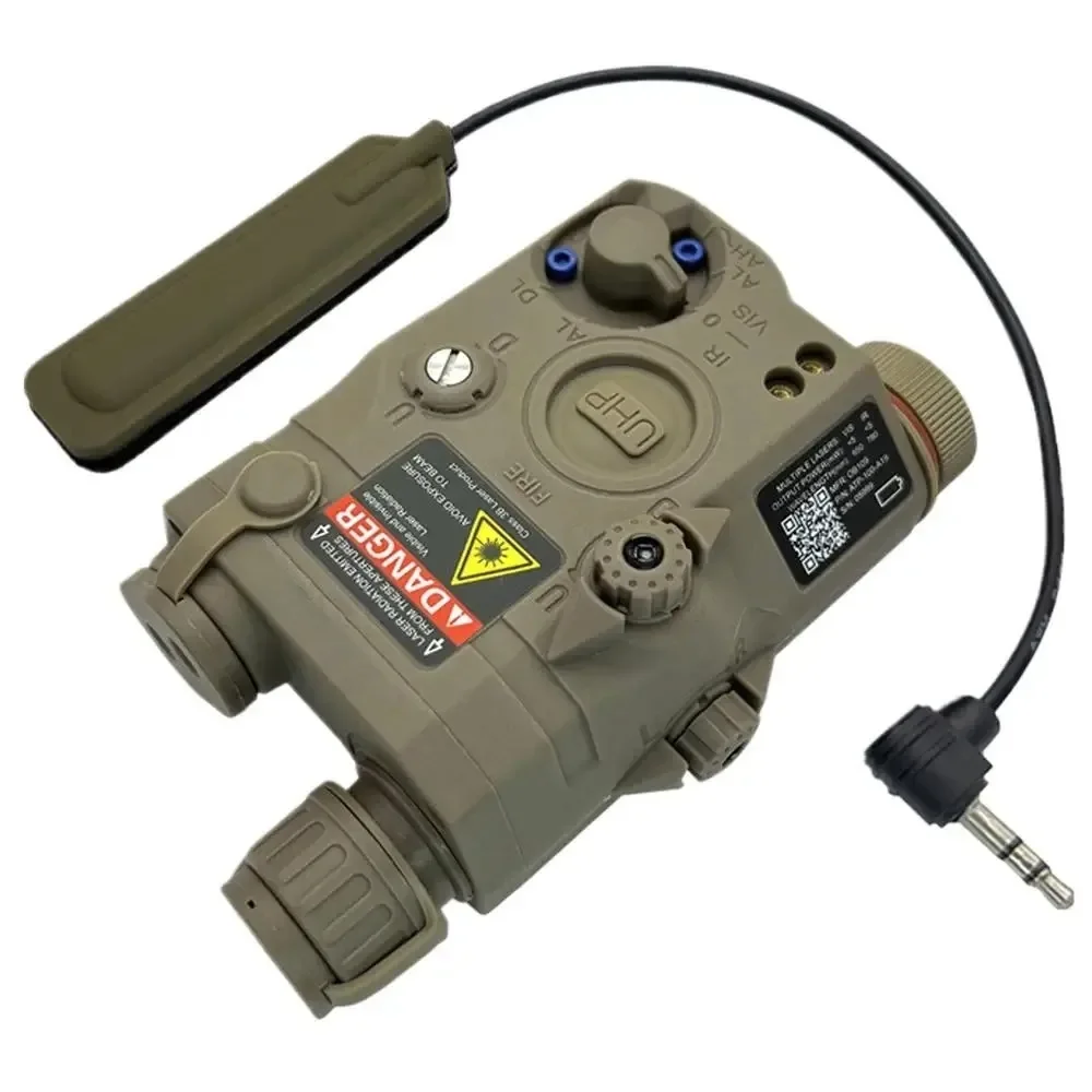 Tactical PEQ15 LED Flashlight Combo Red Green Dot IR Fill Light LR Indicator Scout Light with Switch for Outdoor Hunting