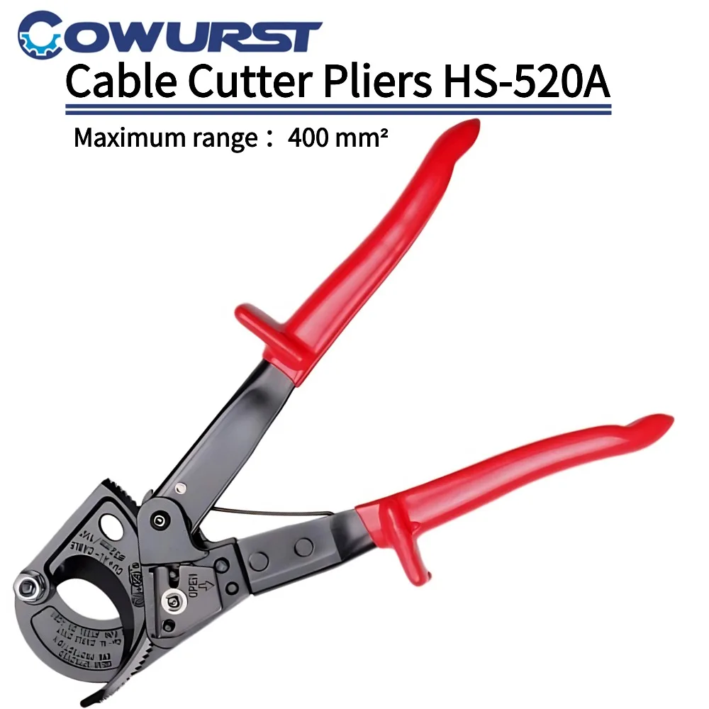 اسئلة كابل القاطع HS-520A سلك كماشة القطع مقص أداة كهربائي سلك القاطع كبير عبر القسم كابل أداة كماشة