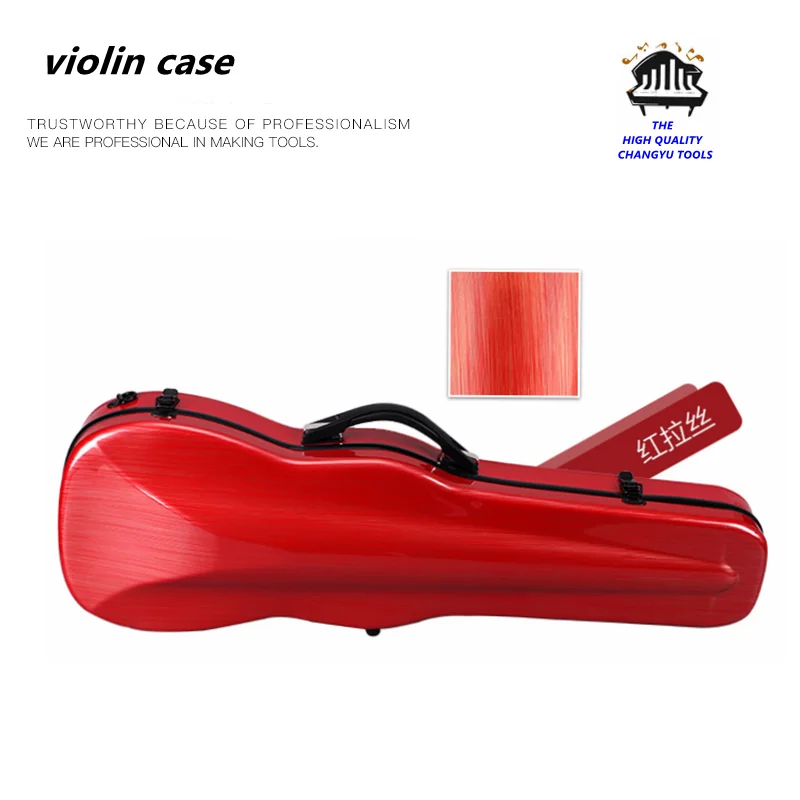 

Violin case bag 1/4 1/2 4/4 3/4 red Violin box carbon fiber fiberglass portable backpack violin parts