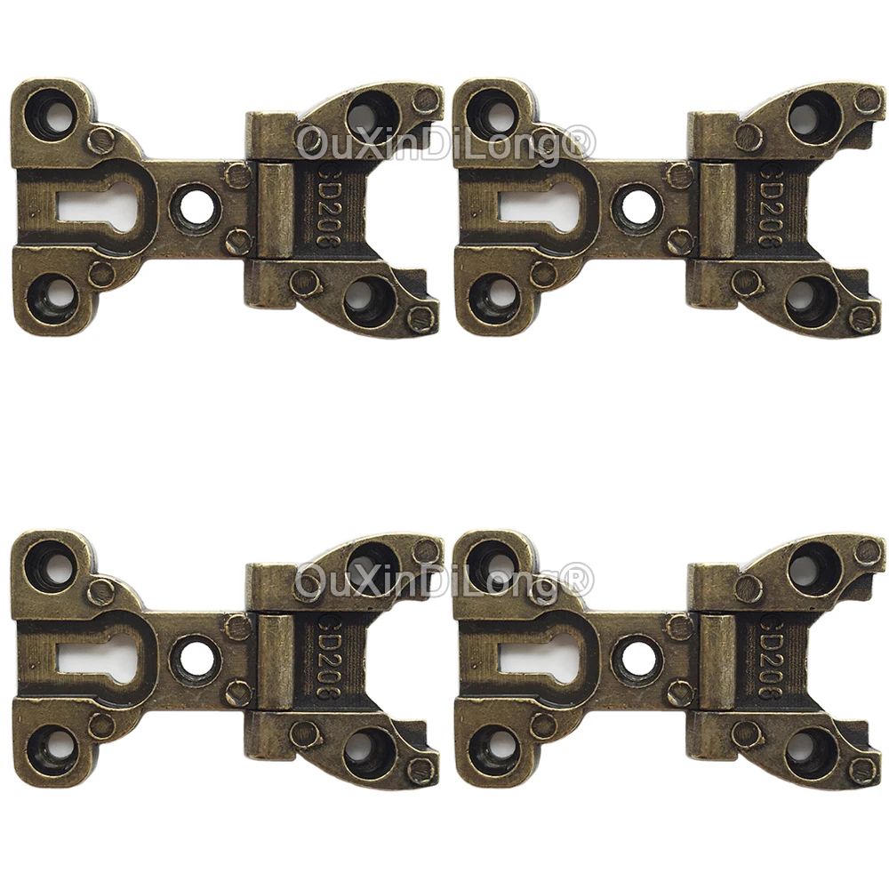 

4PCS Vintage Zinc Alloy Bronze Hinge Antique Cabinet Wardrobe Door Hinges Furniture Hinges Hardware ZY28-1