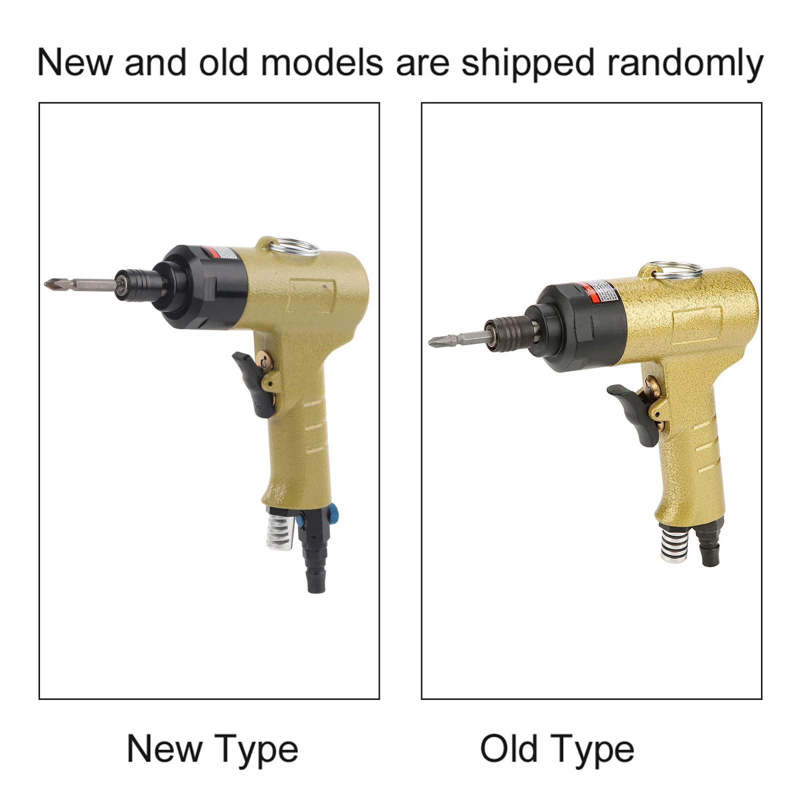 Destornillador neumático de 1/4 ", herramienta de destornillador Industrial de tipo Reversible, destornillador de aire de 5000rpm, destornillador neumático