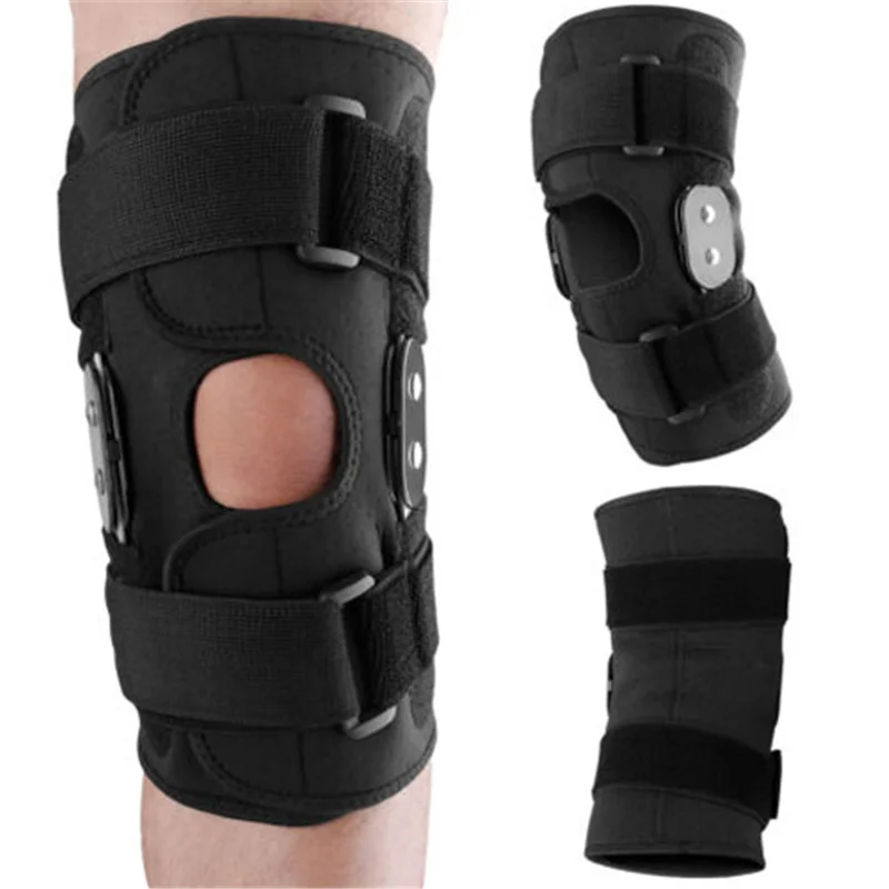 Knee Patella Support Brace Sleeve Wrap Cap Bike Motorbike Sports Adjustable Hinged Stabilizer