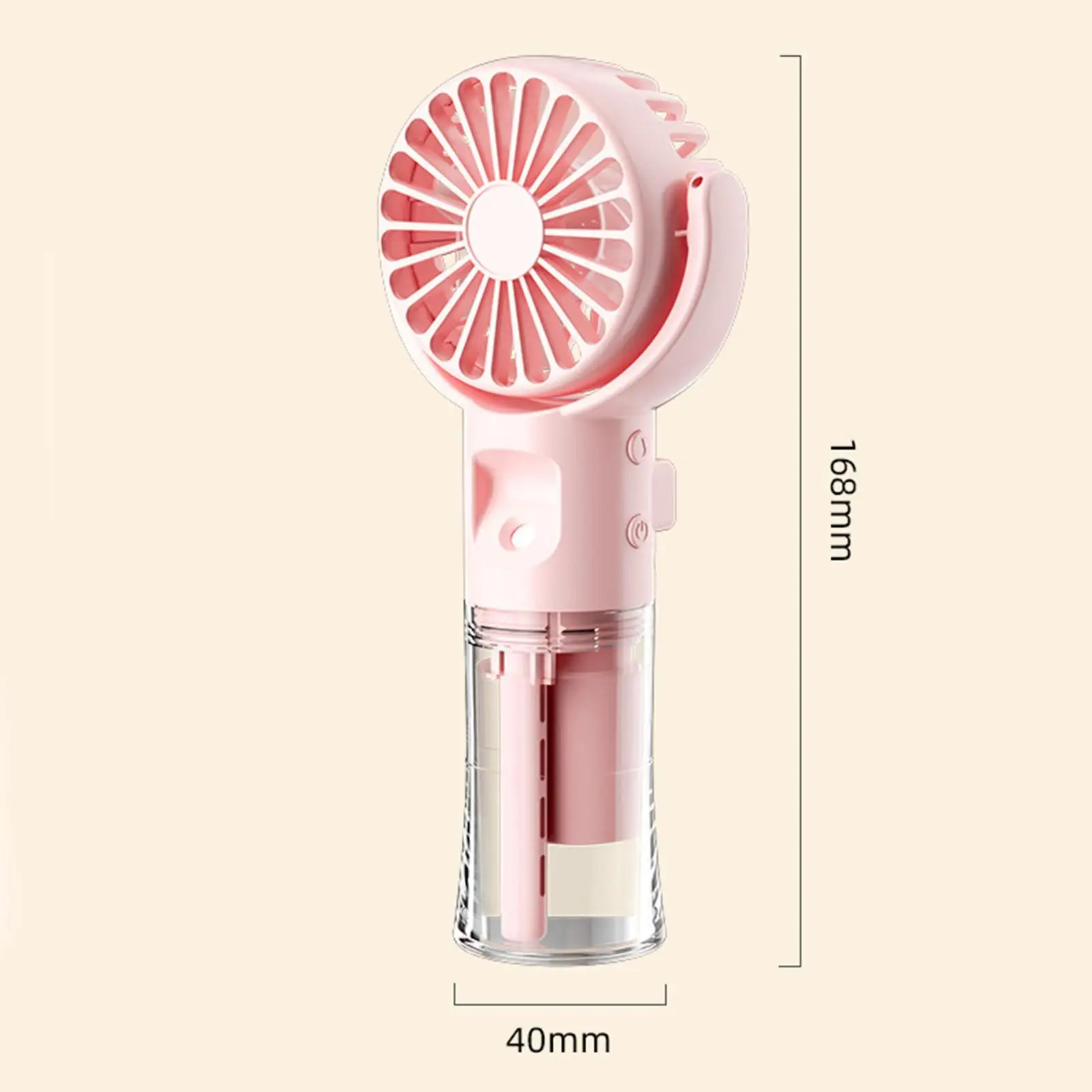 Portable Handheld Fan Adjustable Angle USB Rechargeable Table Fan Pocket Personal Hand Fan for Picnics Makeup Office Travel Home