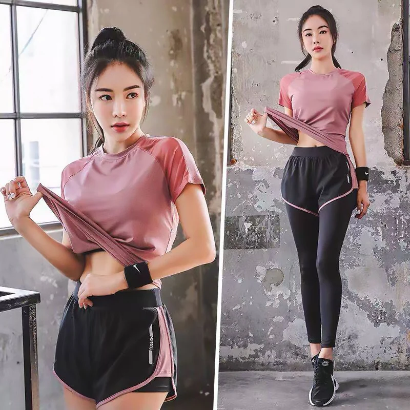 

Women's Yoga Sportswear Set Breathable Qui Dry Gym Running Casual Faion Summer New Arrival Fitn Club Sportswear