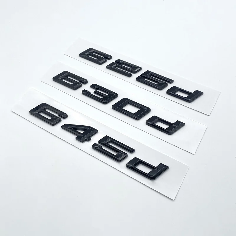 Glossy Black GT 630i 630d 640i 640d XDrive SDrive ABS Numbers Letters Emblem for BMW GT Series E63 E64 F06 F12 F13 G32