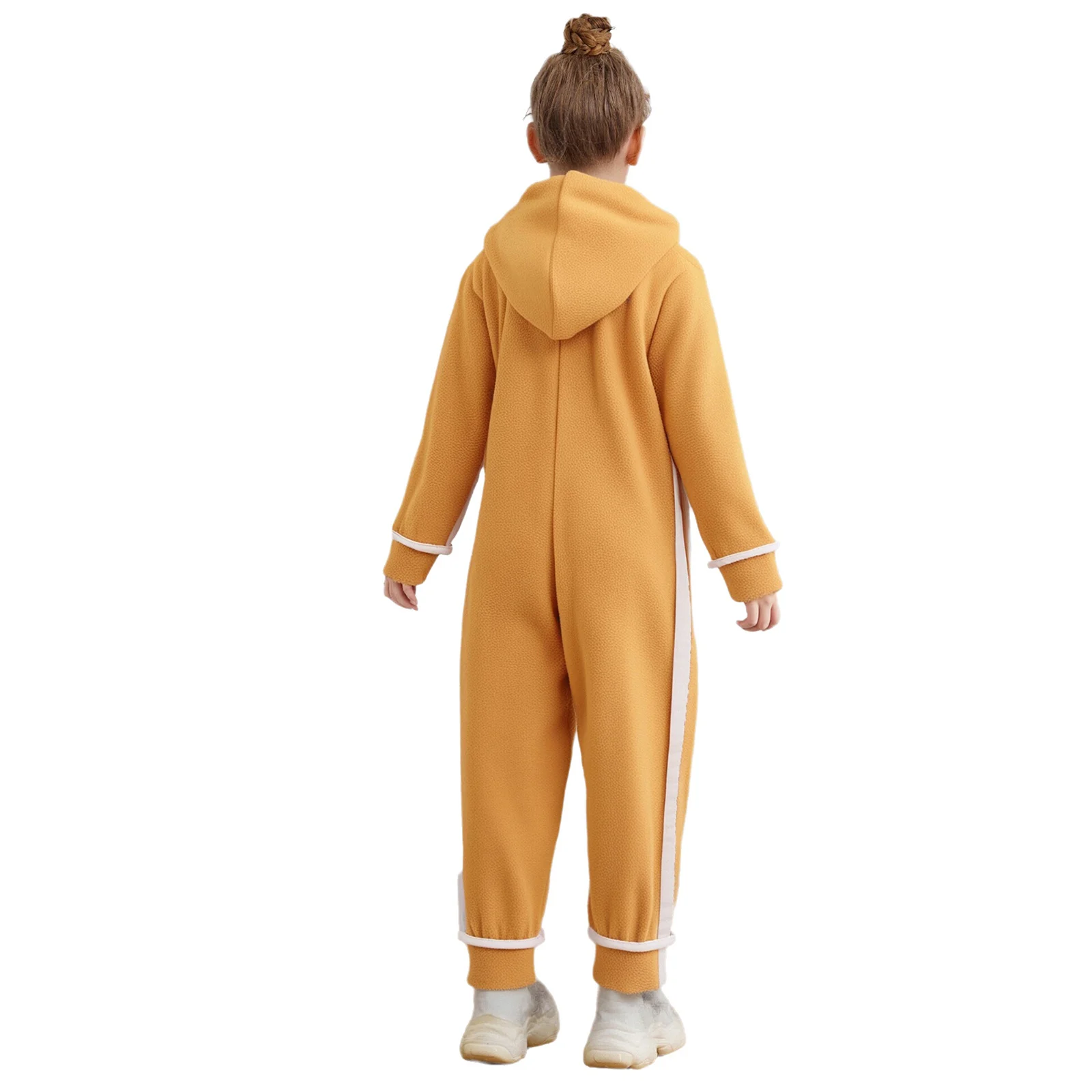 Kids Christmas Gingerbread Man Costume Long Sleeve Cute Embroidered Hoodie Jumpsuit Carnival Party Cookie Elf Bodysuit Homewear - view 2
