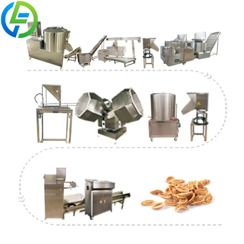 Customize Automatic Factory Food Processing Machinery-Multi-Shape and Multi-Grain Fried Leisure Food Production Line