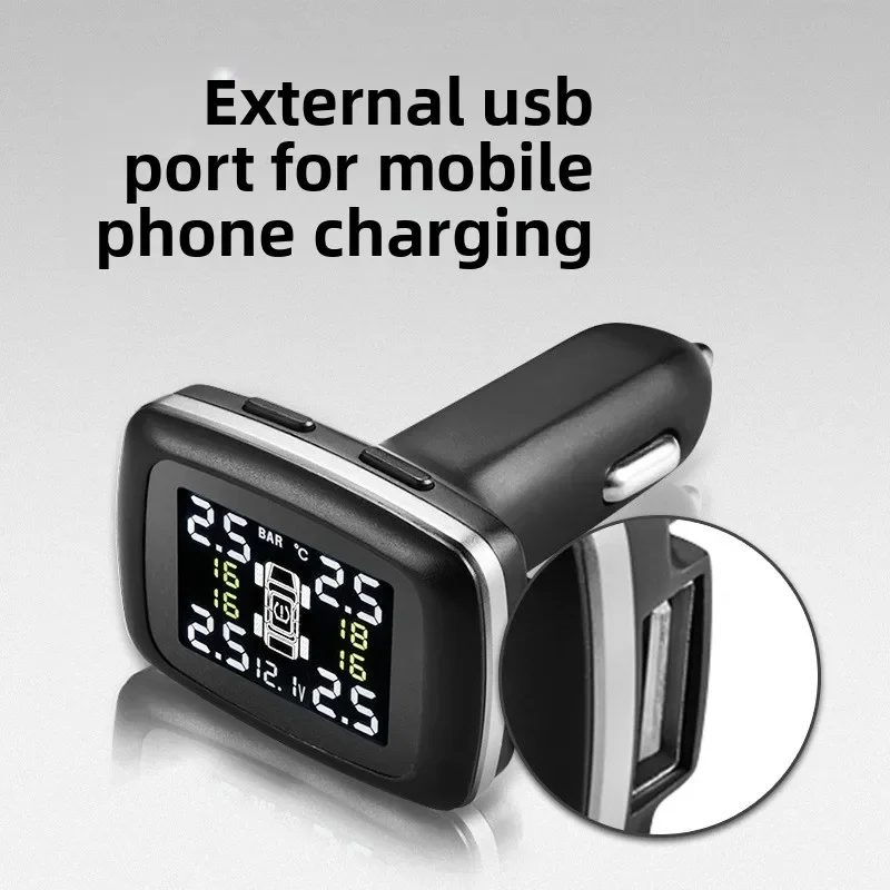 

Able Solar Car Tire Pressure Meter Tire Detector System Tire Pressure Detector Pressure Meter