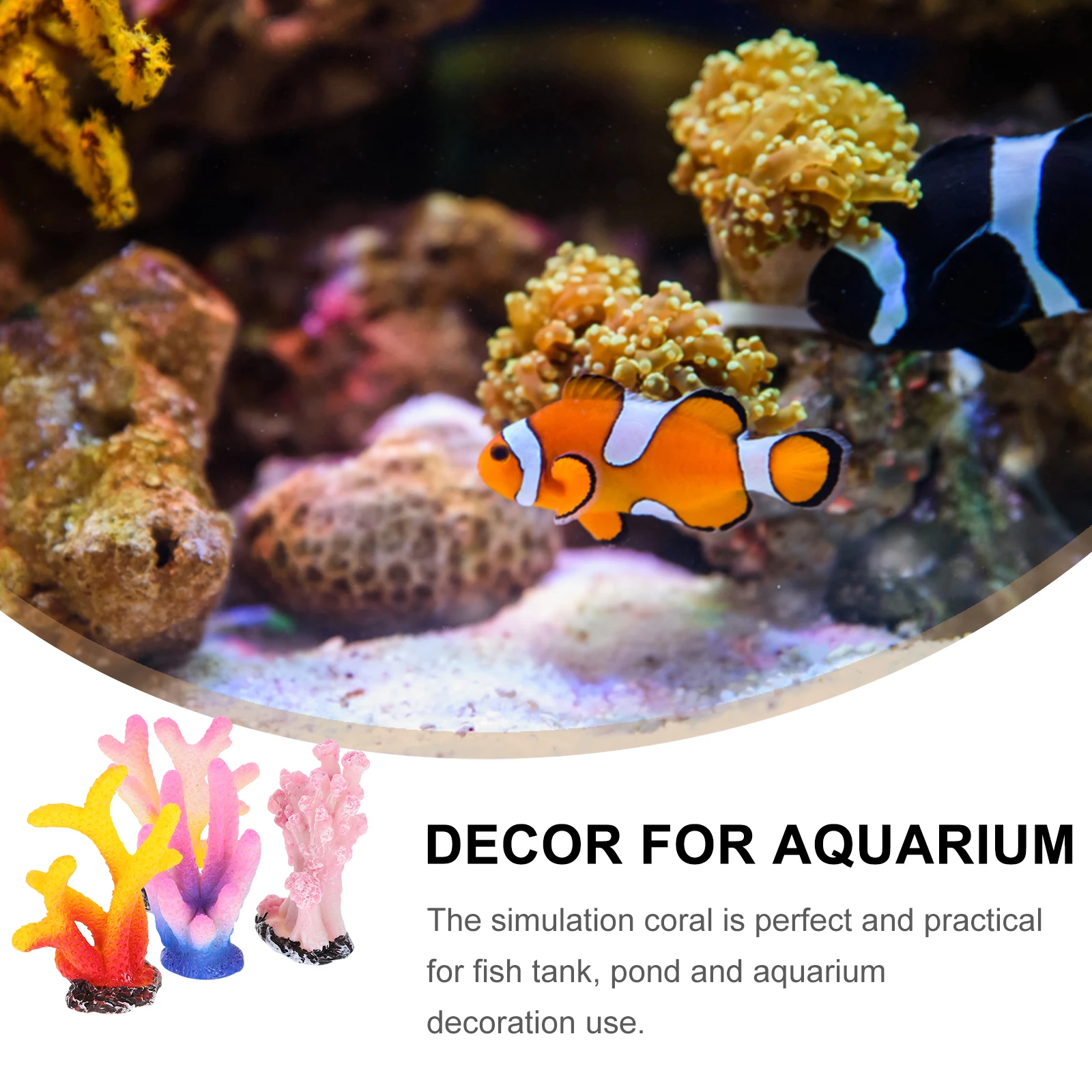 

8pcs Coral naments Aquarium Resin Artificial Decor Turtle Tank Accessories Fish Pond Decorations Vivid Small Pet Supplies