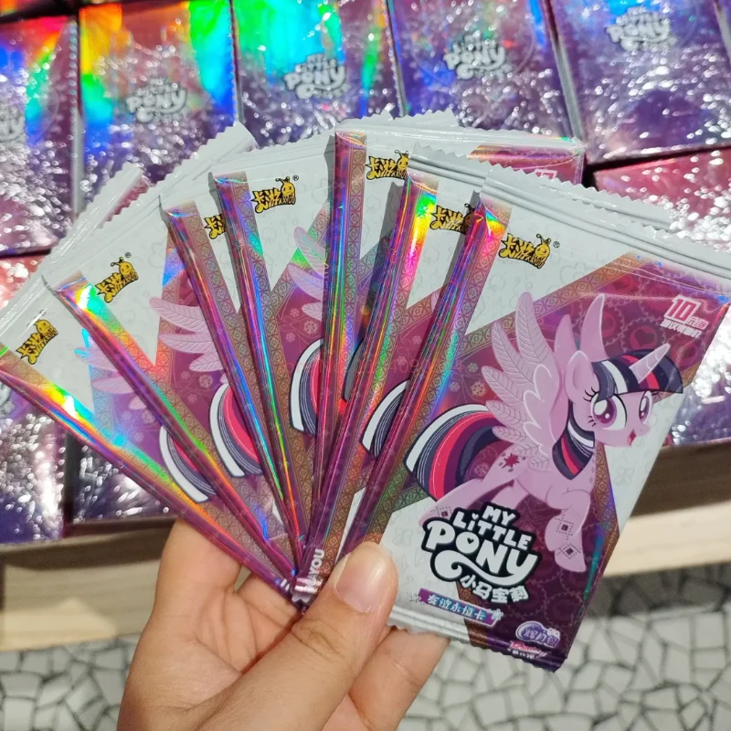 KAYOU My Little Pony Cards Laser Ticket Anime Figure Collection Card Mistery Box Board Game Toy Birthday Gift for Girl and Boy