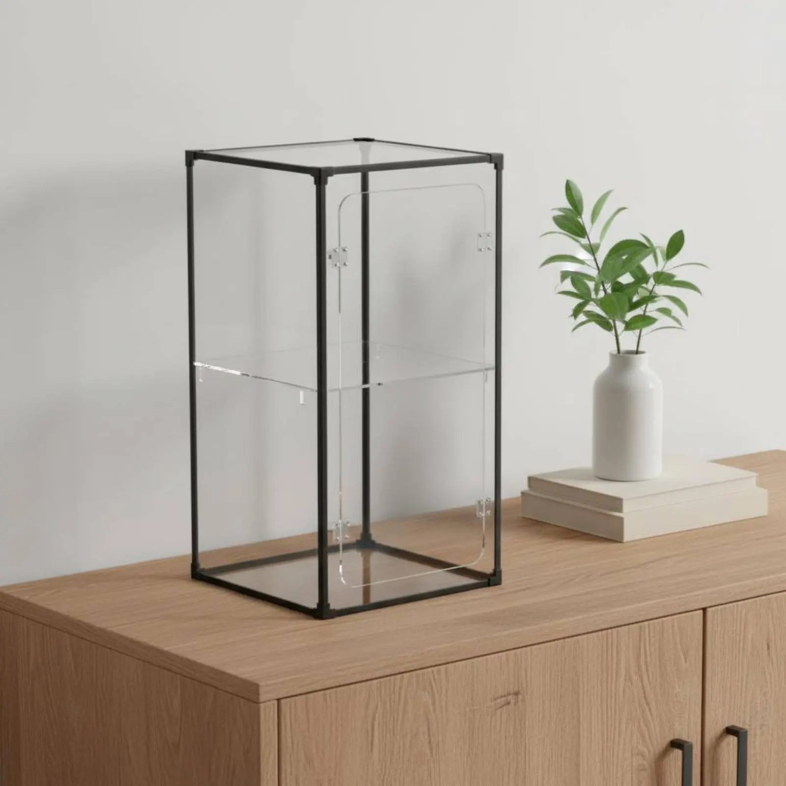 

Clear Acrylic Display Case Transparent Acrylic Showcase Clear Display Box Dustproof Tiered Collectible Case Safeguarding