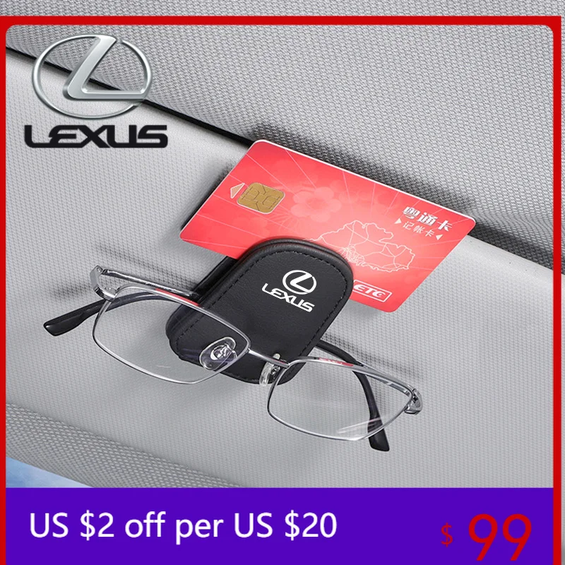 

1Pcs Car Sun Visor Sunglasses Clip Universal Ticket Card Clamp For Lexus F SPORT GX460 Ct200h IS250 ES 220D IS200 Fsport GS GX