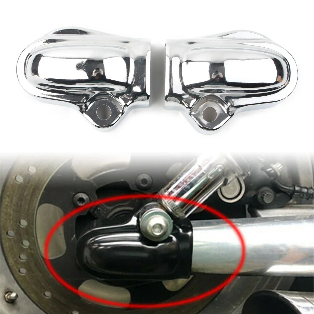 Motorcycle Bar & Shield Rear Axle Nut Covers Left+Right For Harley V-Rod VRSC Muscle VRSCF 2002-2017 Chrome