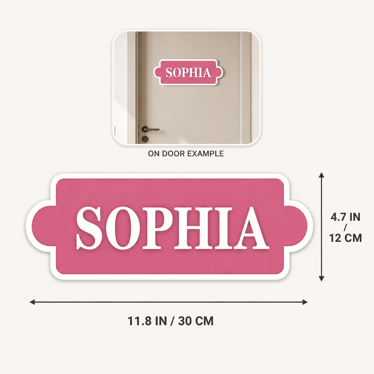 1PC Personalized Acrylic Name Sign Custom Bedroom Door Plaque Room Nursery Wall Decor Girls Room Nameplate Birthday Gift Decor