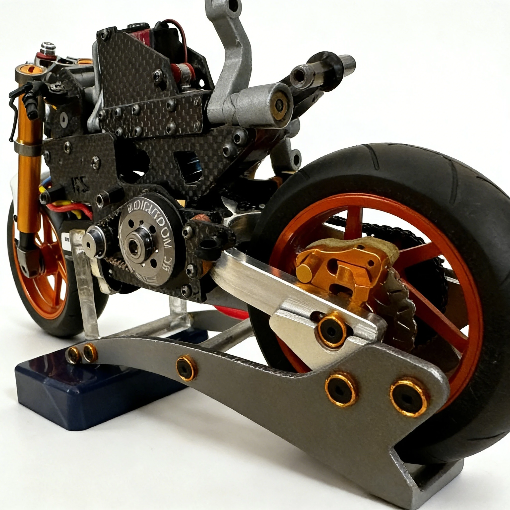 FJ915 1/8 RC Remote Motorcycle Parts NSR500 Upgraded OP Suite--Carbon fiber frame