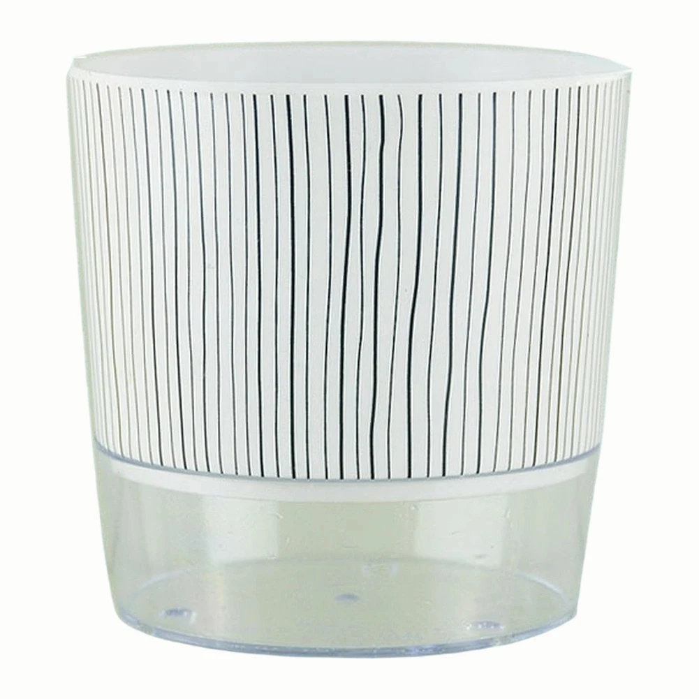 Self-Watering Plastic Pot For Indoor Plants, Modern White Flower Pot With Reservoir, 10.5cm Plants Care Accessories