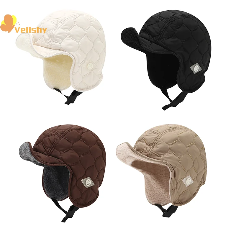 الشتاء الرجال النساء الصياد طيار جندي إيرفلاب دافئ مقاوم للماء تزلج أسفل قبعة منفذها غطاء الأذن حماة القبعات عكسها يمكن ارتداؤها #5