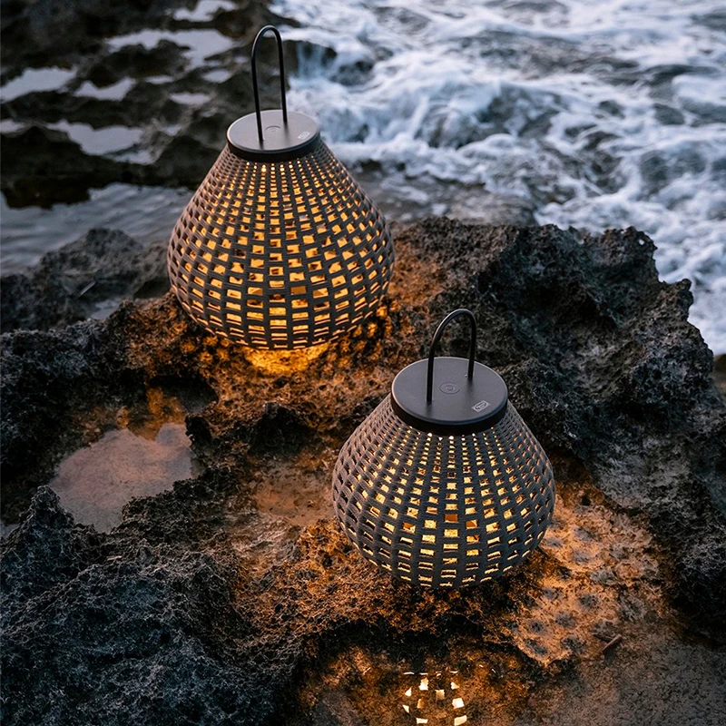 

Outdoor light waterproof garden lawn light, villa outdor garden landscape, garden decoration portable rattan art camping light