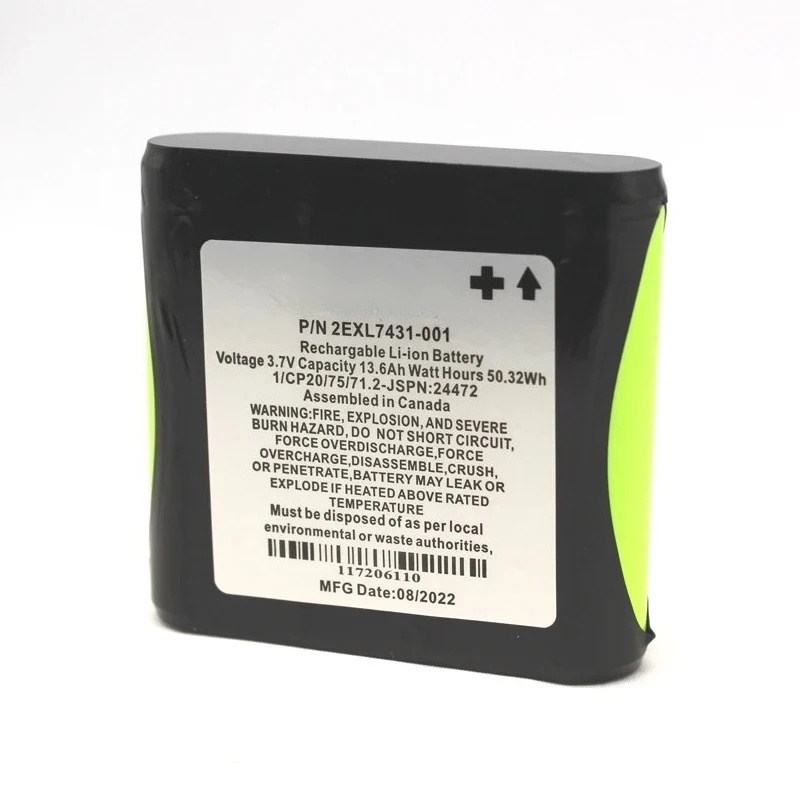 Baterai 2EXL7431-001 Berkualitas Tinggi 3.7V 13600mAh untuk Pengumpul Data Toqcon FC300 FC500 Baterai Pengganti Baru