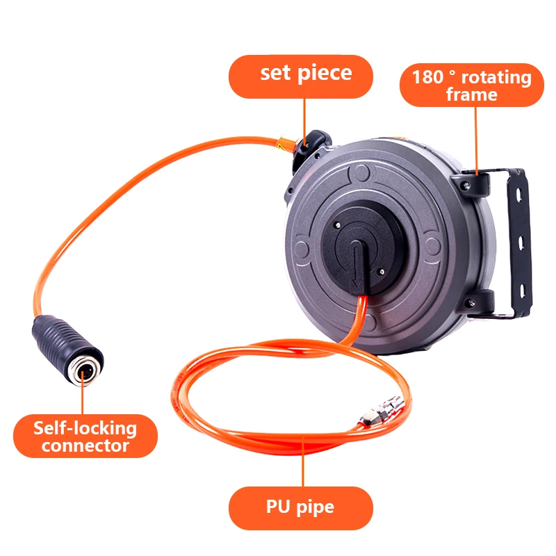 Air Drum Automatic Telescopic Air Drum Hose Reel Hose Coiler Reel For Car Washing, Car Beauty, And Maintenance