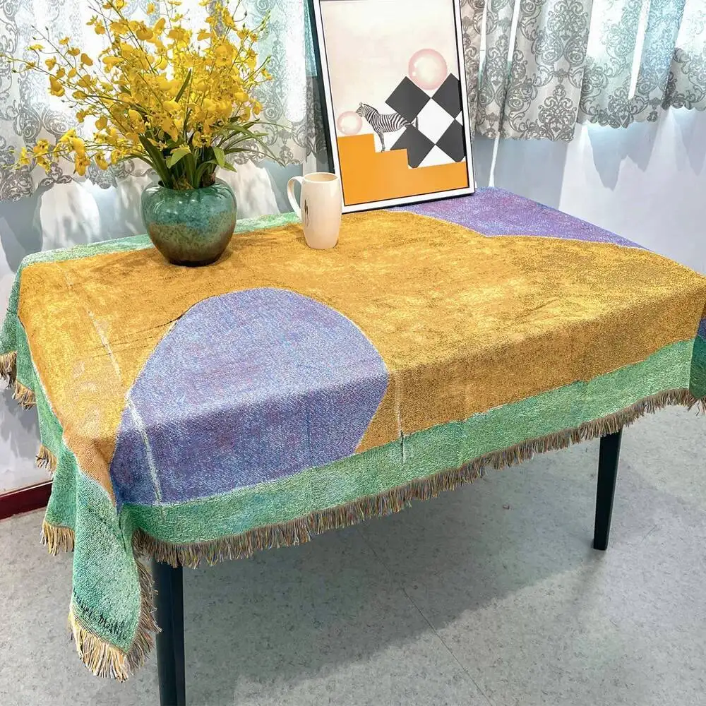 

Новогодний подарок, гобелен, одеяло для пикника, рождественский декор, чехол для дивана, садовые вязаные одеяла для кроватей, рождественская елка, скатерть