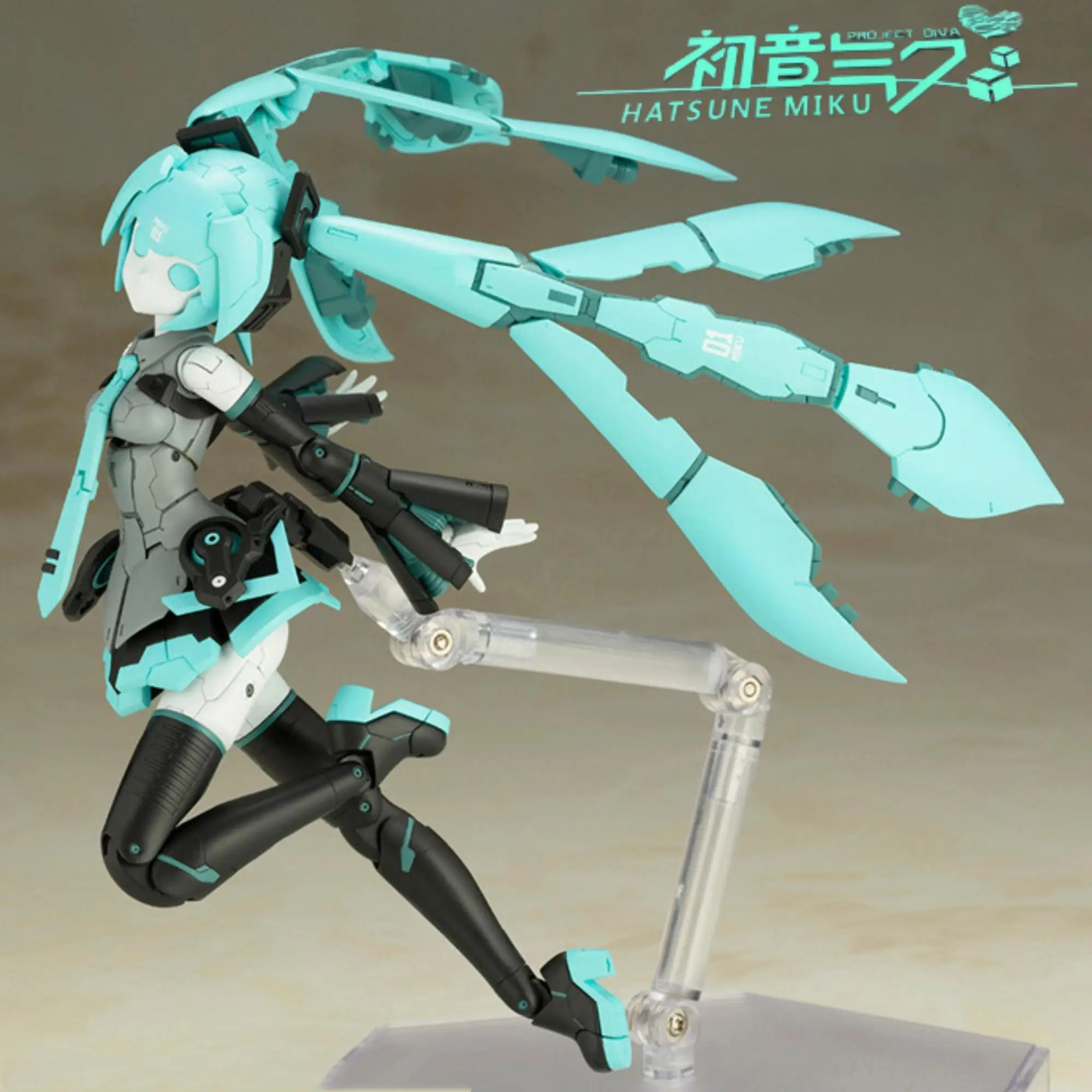 In Stock Assembled Model Fa129 Frame Arms Hatsune Miku Yanagi Yori Keizuki Anime Figure Removable Model Toy Kawaii Doll Gift