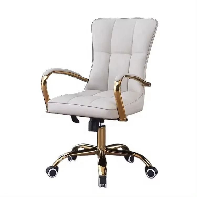 Luxury Adjustable Executive Office Chair Ergonomic Swivel Work Computer Mesh Fabric Antique Foam Design with Metal Aluminum