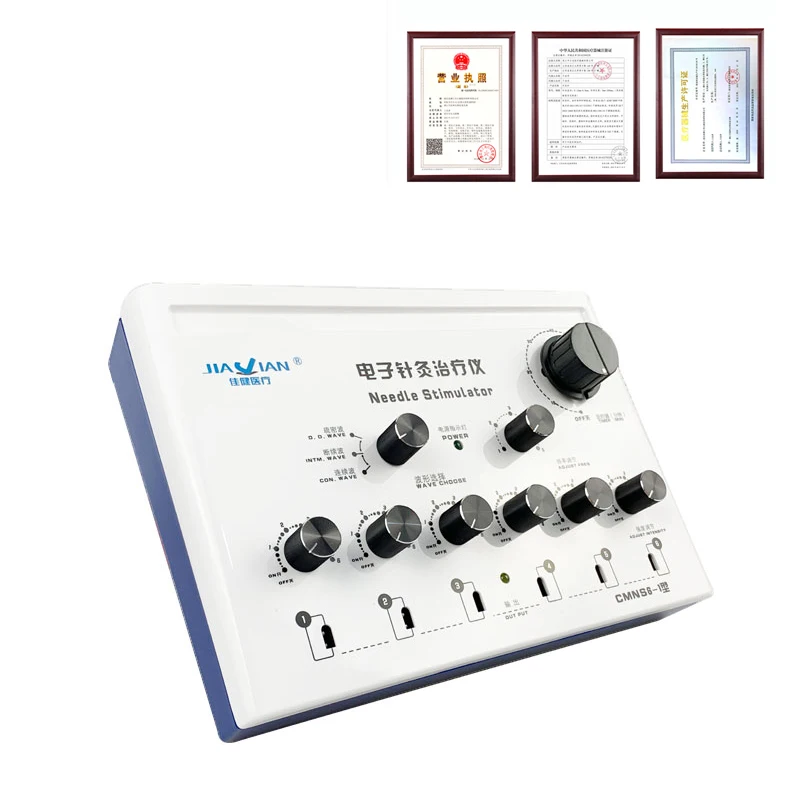 Electric Acupuncture Health Stimulator Machine Nerve Muscle Electrostimulation Needle 6 Output Patch Massager Care cmns6-1