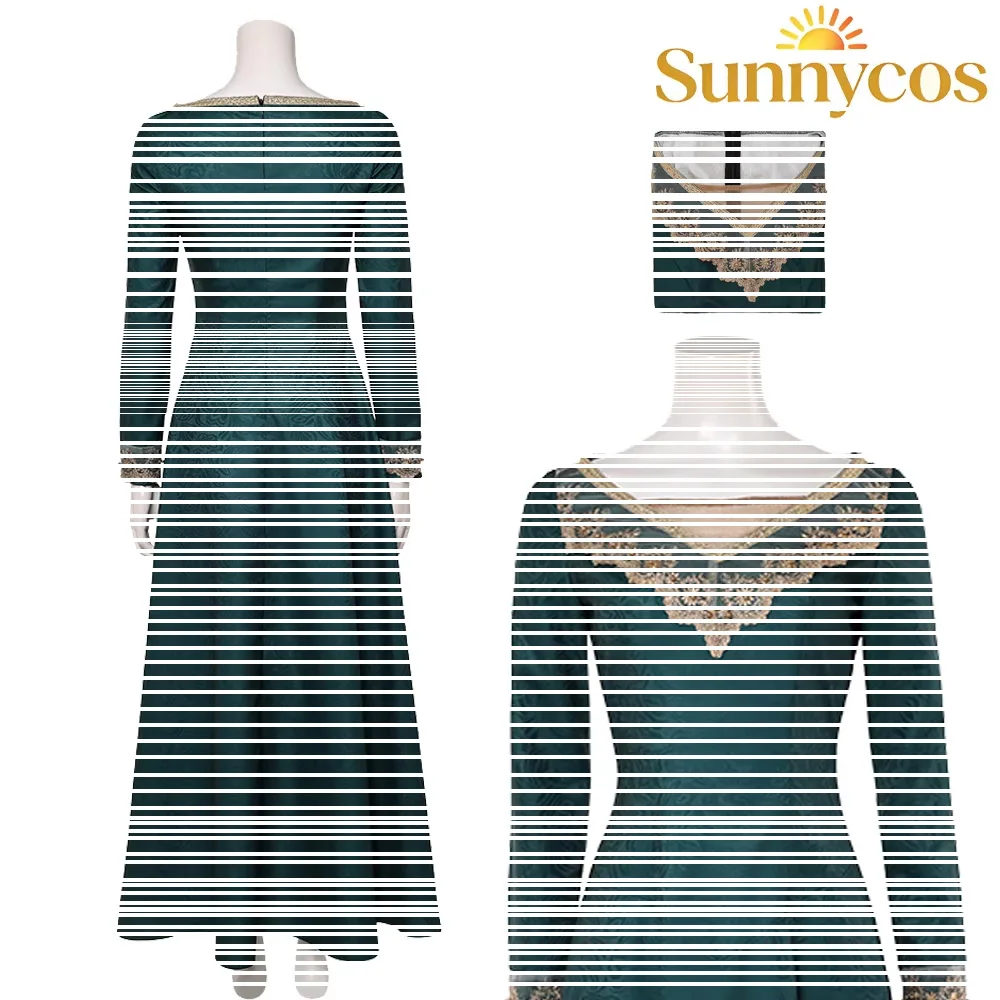 Fantasy Alicent Cosplay Green Dress Costume 2026 TV Dragon Roleplay Clothing Disfraz Outfits Halloween Carnival Women Party Suit