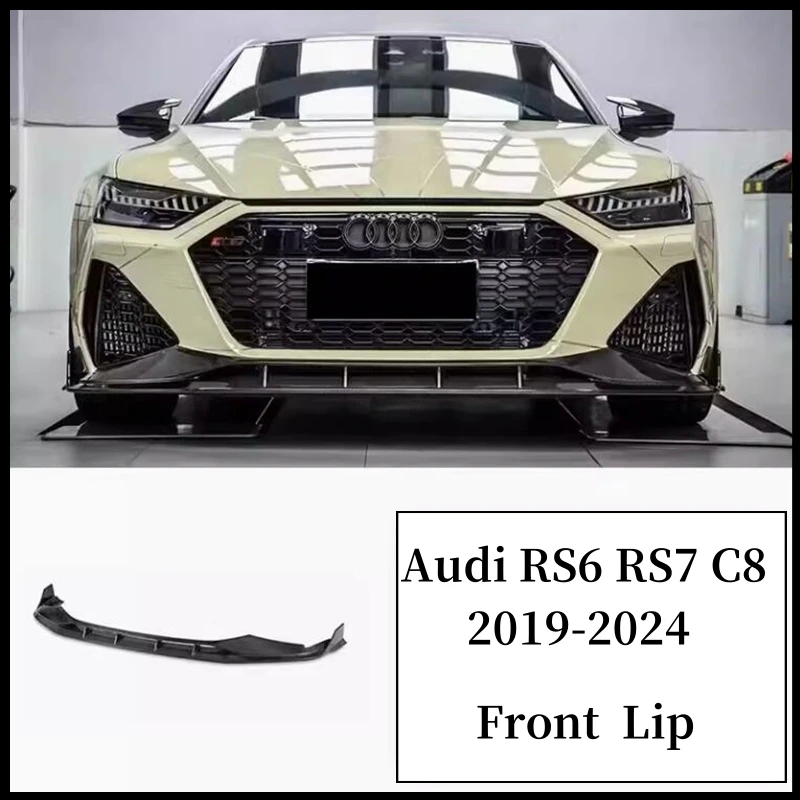 

Передний бампер из углеродного волокна для Audi RS6 RS7 C8 2019-2024 комплект спойлера