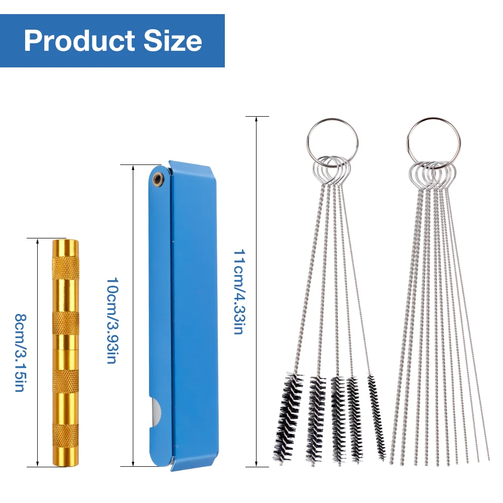 Zestaw do czyszczenia pistoletów lakierniczych 29 szt., szczotka czyszcząca ze stali nierdzewnej/igła czyszcząca/igła przelotowa/pilnik, zestaw szczotek czyszczących z nylonu do użytku domowego, narzędzia czyszczące