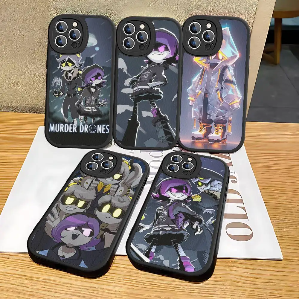 Классический чехол для телефона из твердой кожи с аниме M-murder D-drones, 1 шт., для iPhone 16, 15, 14, 13, 12, Mini 11 14 Pro Max Xs X Xr Plus Fundas