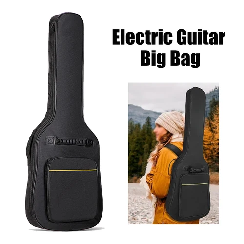Imagen 1 del producto Miwayer-funda para guitarra eléctrica, tela Oxford negra/impermeable, correas dobles para los hombros, bolsa para guitarra, accesorios para guitarra