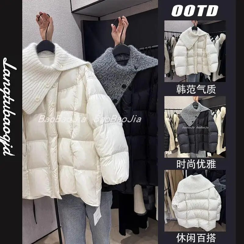 

Versatile and Casual Design Women's Padded Jacket Warm Korean Spliced Cotton Winter 2025 New Fashion Daily Wear Coat Woman Tops