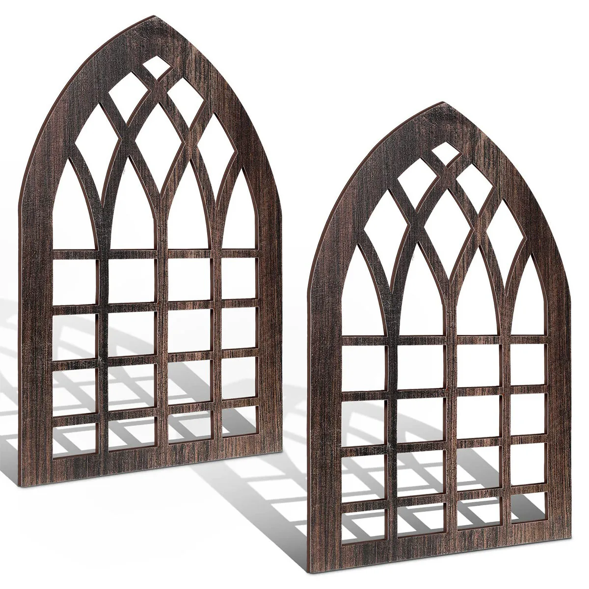 

Courtyard Garden Farmhouse Wooden Window Frame Wall Decor, Rustic Home Decor for Living Room, Fireplace, Entryway, Hallway, Farm