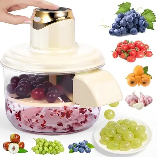 Pelador Automático de Uvas y Tomates Cherry - Removedor Eléctrico de Piel de Ajo para Pelar en la Cocina de Forma Rápida y sin Esfuerzo