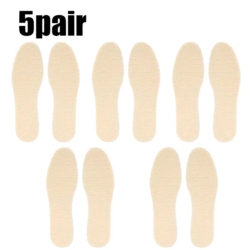 1-6 Paar Natürliche Schafwolle-Einlegesohlen für Schuhe, Warme Verdickte Flauschige Fleece-Einlegesohlen für Herren und Damen, Schneestiefel-Schuhpolster – Detail 11