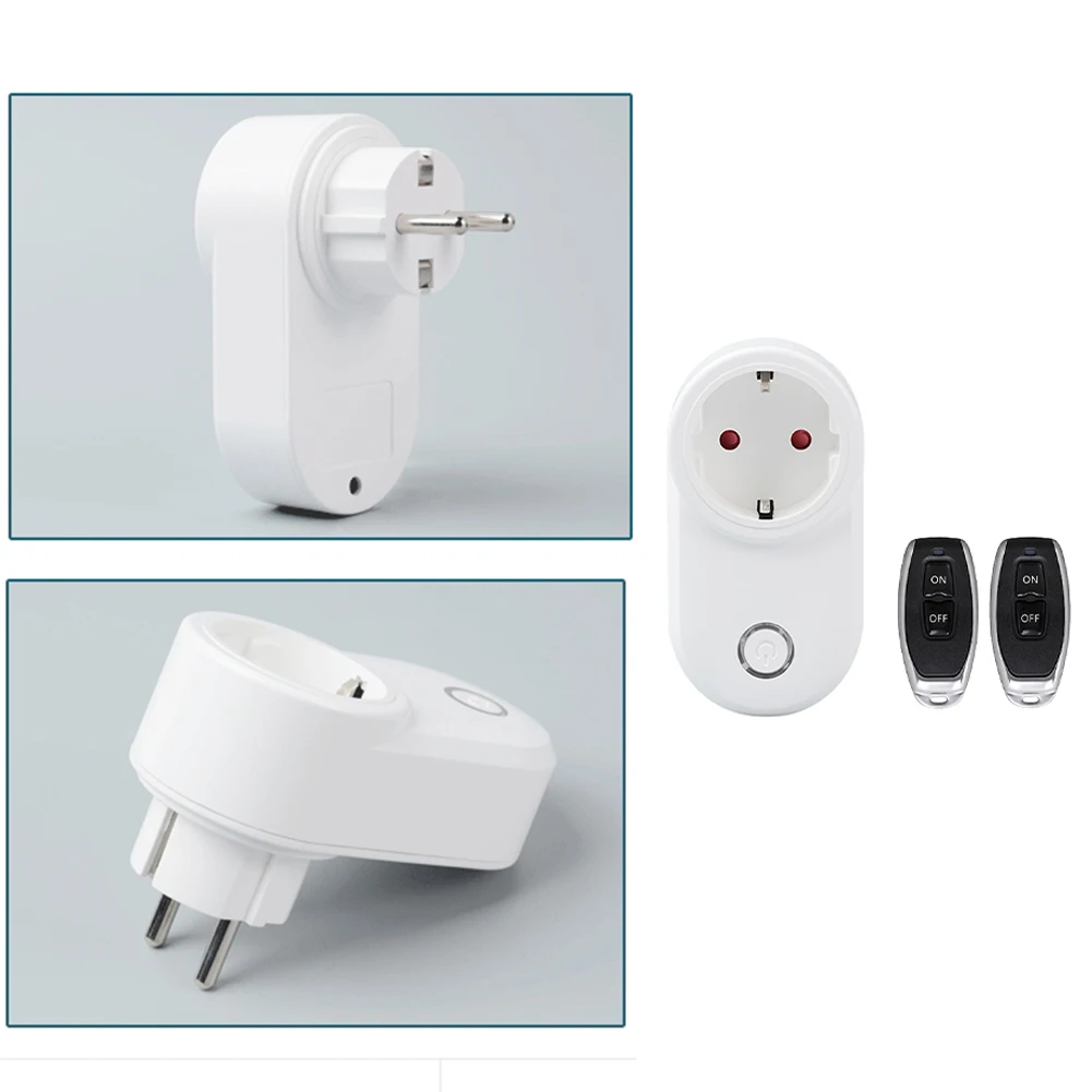 15A Wireless Remote Control Socket Wireless Power Outlet 15A Load 3000W Smart Power Outlet Manual Override Button